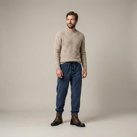PLUXSTYLE::numise::alloro-tailored-fit-pants::front