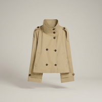 PLUXSTYLE::numise::elise-cropped-trench-parka::pack-beige