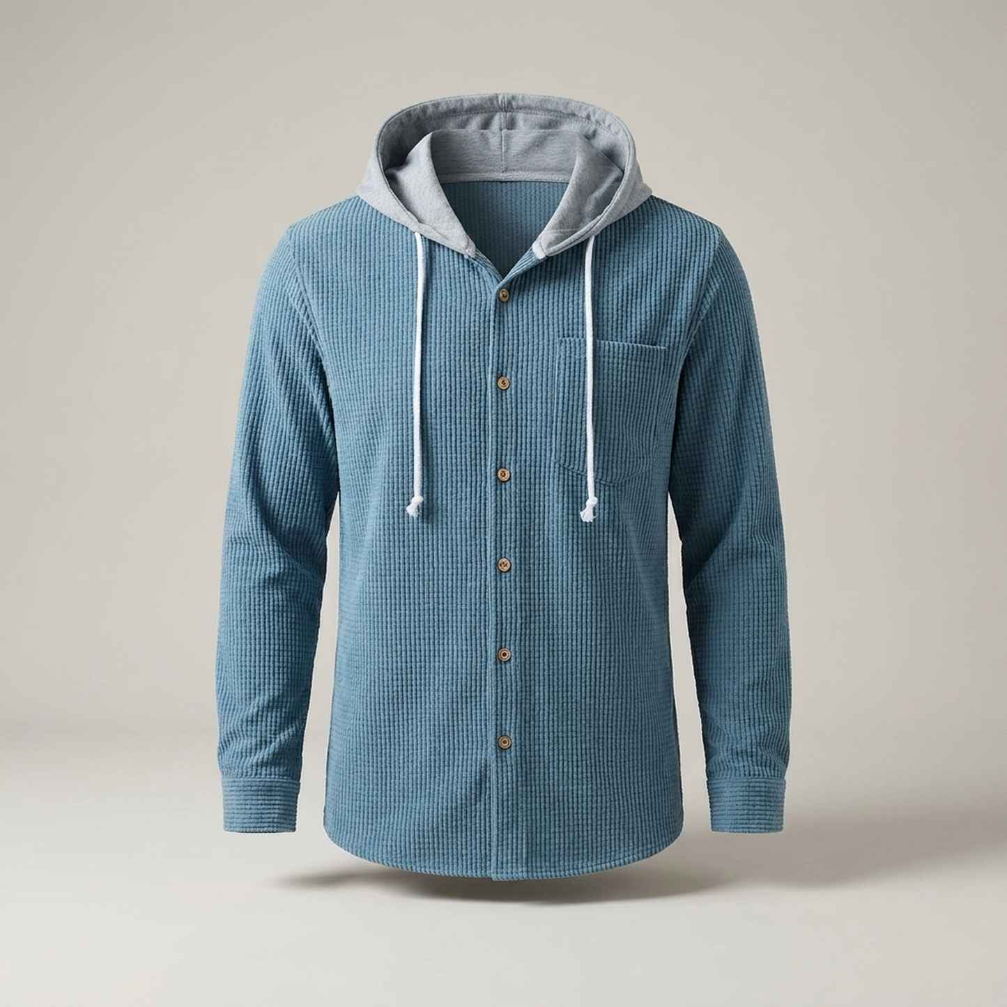 PLUXSTYLE::numise::mens-relaxed-hooded-overshirt::pack-blue