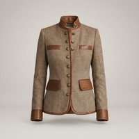 PLUXSTYLE::numise::tailored-heritage-trim-parka::pack-brown