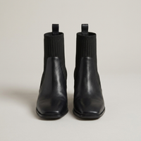 PLUXSTYLE::numise::pointed-toe-chelsea-ankle-boots::pack-black