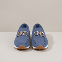 PLUXSTYLE::numise::supportive-buckle-loafers::pack-blue