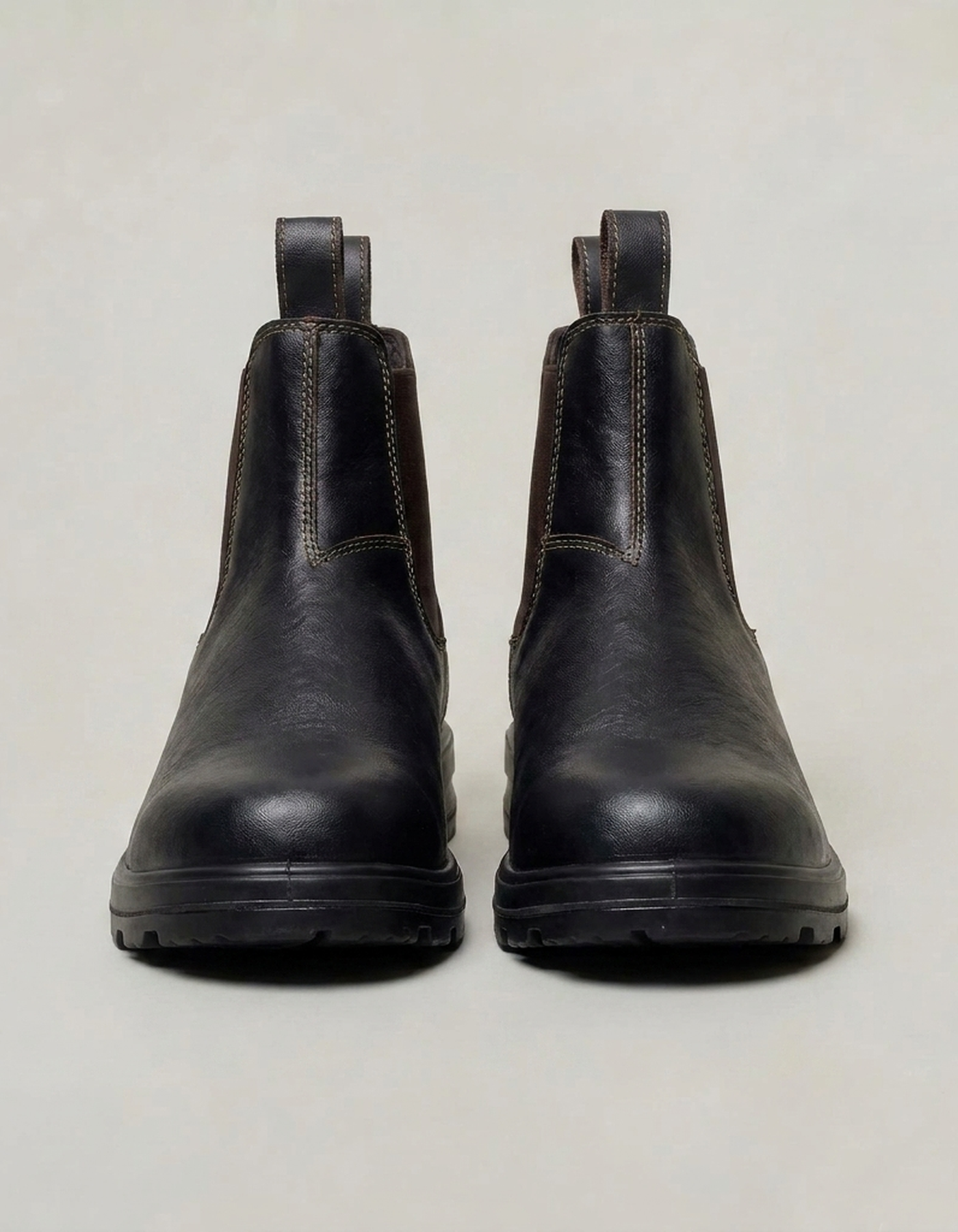 PLUXSTYLE::numise::mens-classic-slip-on-chelsea-boots::pack-dark-brown