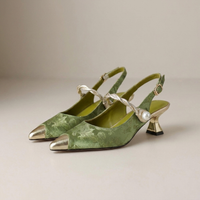 PLUXSTYLE::numise::amelie-pearl-strap-slingback-pumps::closeup-detail