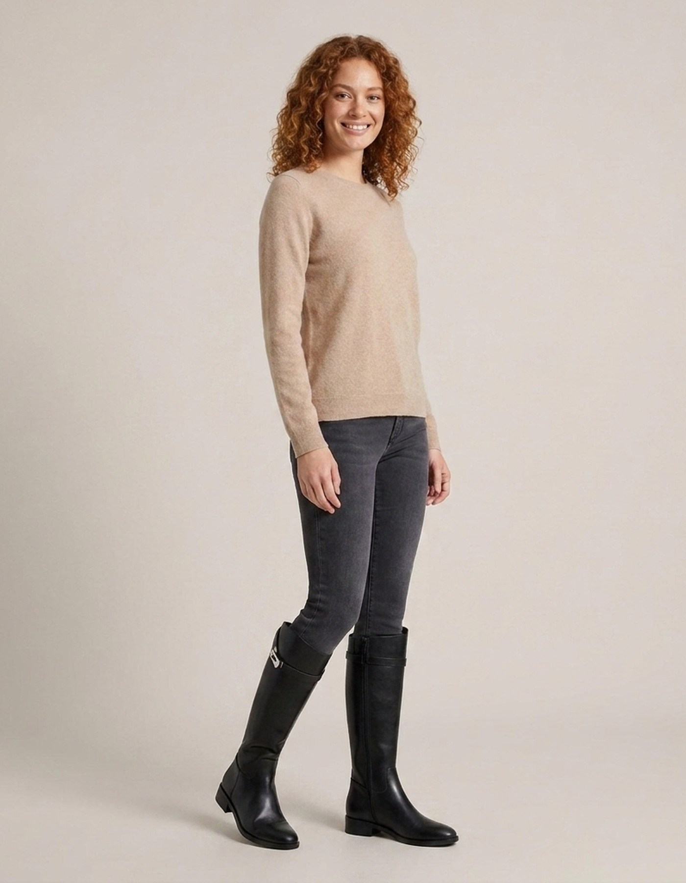 PLUXSTYLE::numise::buckle-detail-knee-high-boots::zoom-out