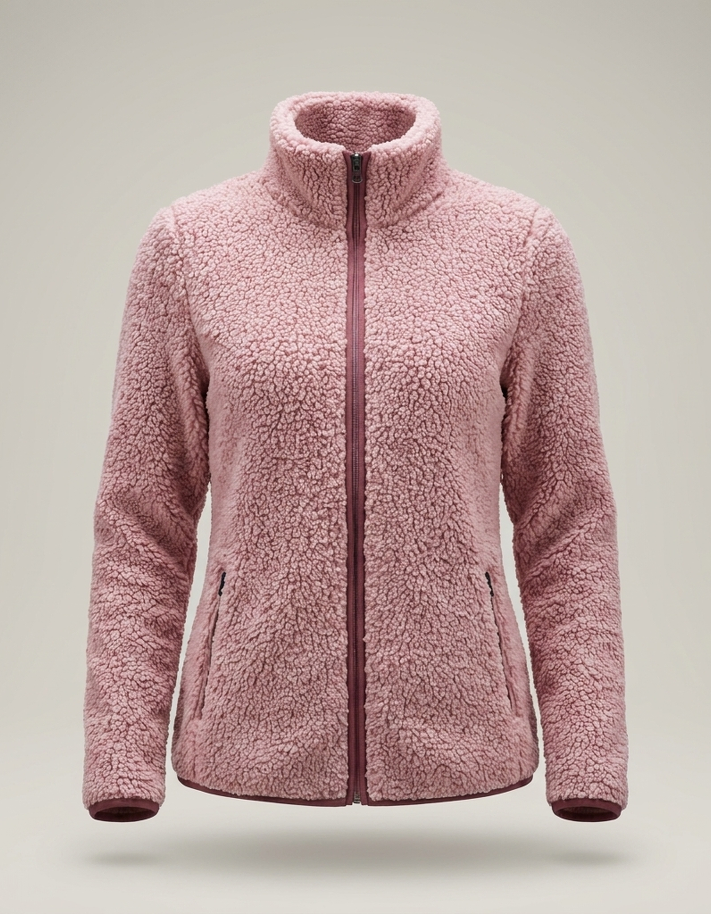 PLUXSTYLE::numise::womens-high-collar-parka::pack-pink