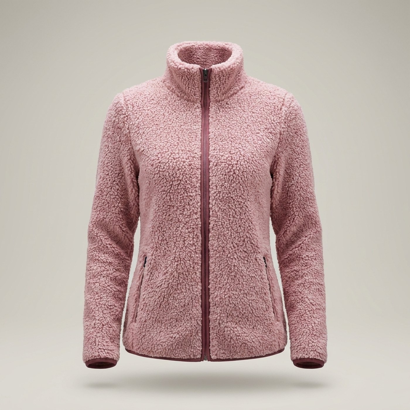 PLUXSTYLE::numise::womens-high-collar-parka::pack-pink