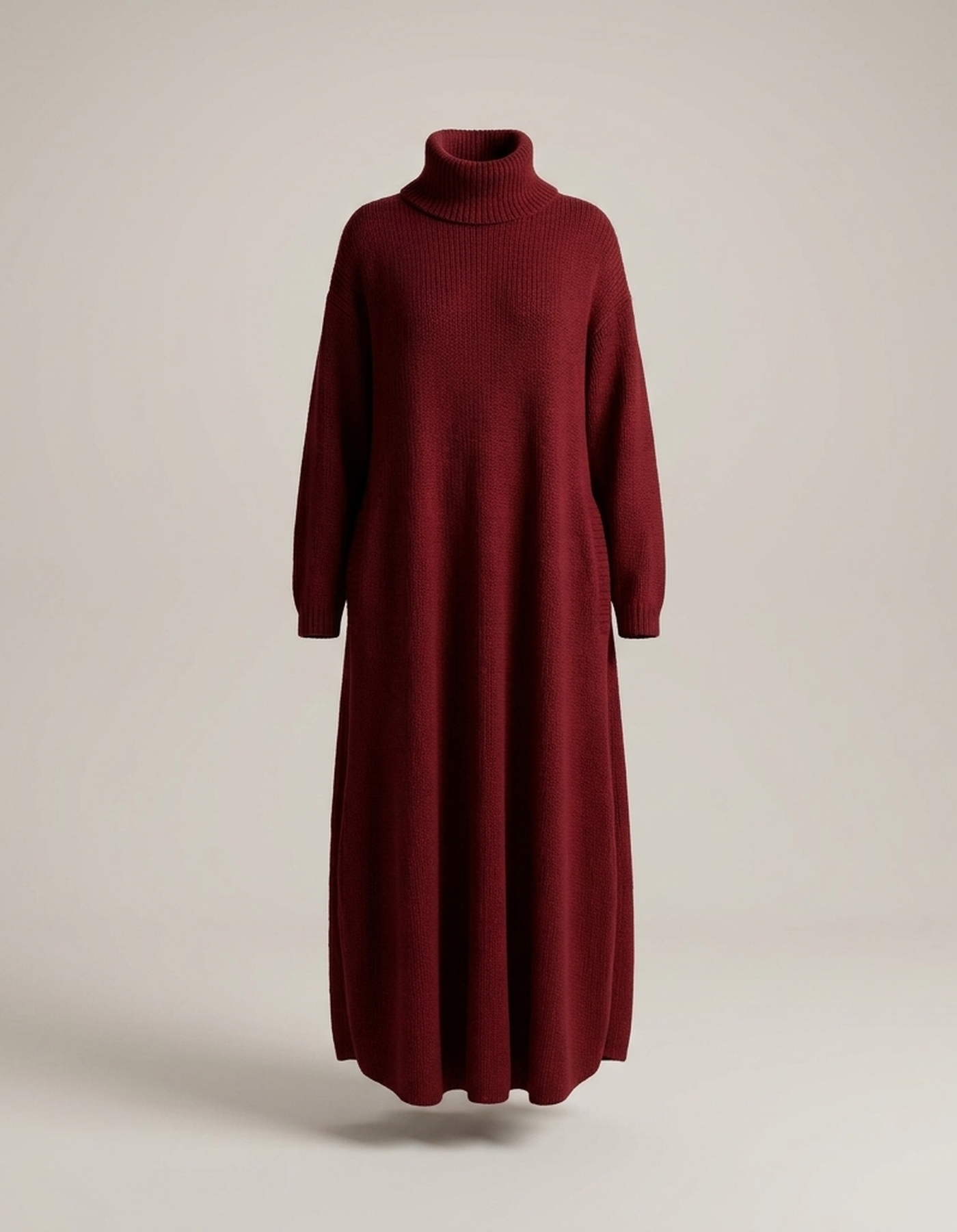 PLUXSTYLE::numise::alyndra-high-neck-maxi-dress::pack-burgundy