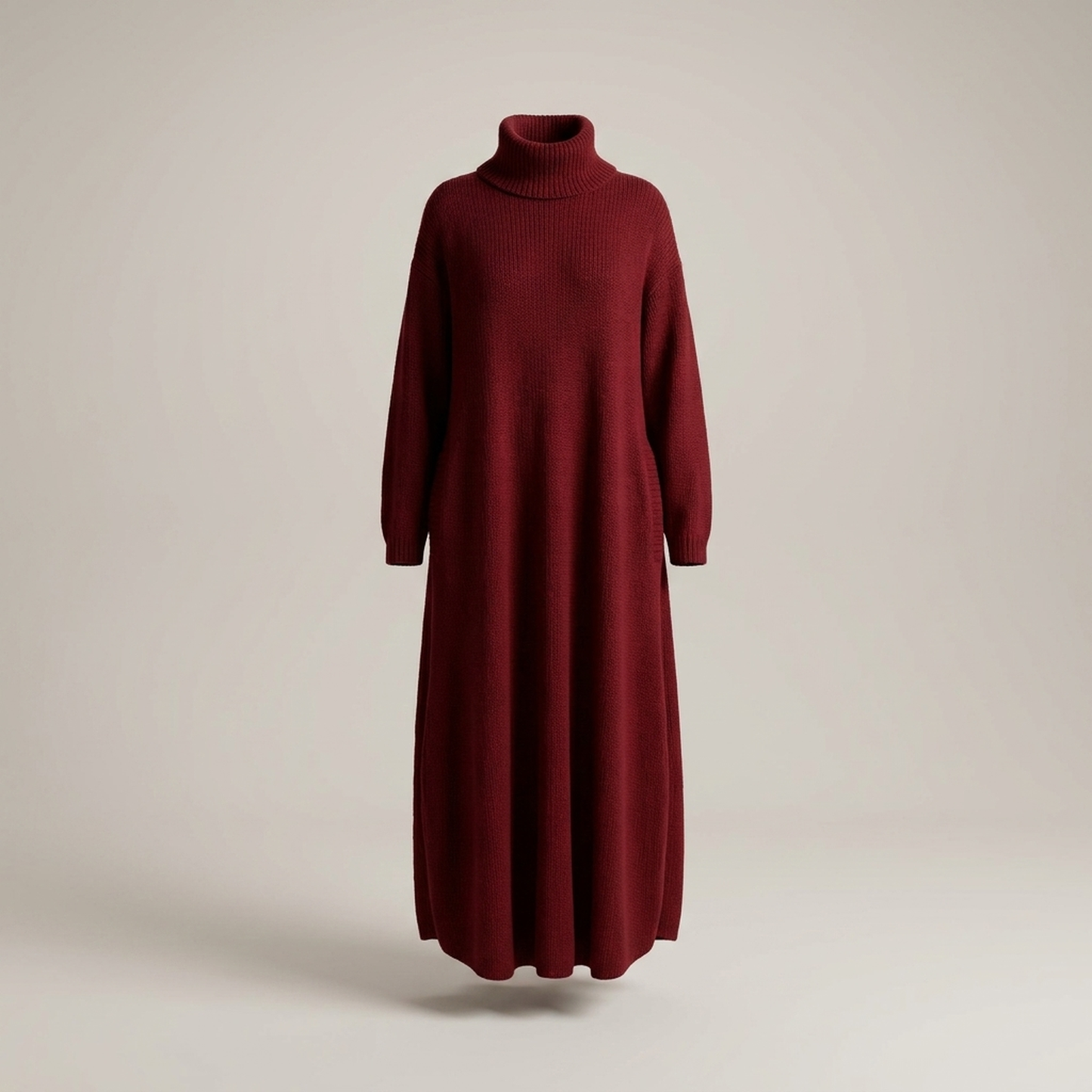 PLUXSTYLE::numise::alyndra-high-neck-maxi-dress::pack-burgundy
