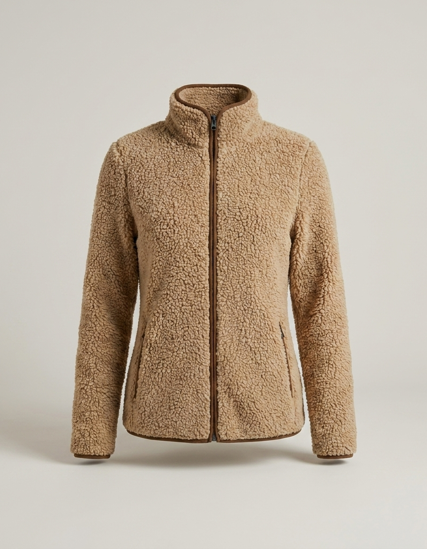 PLUXSTYLE::numise::womens-high-collar-parka::pack-camel