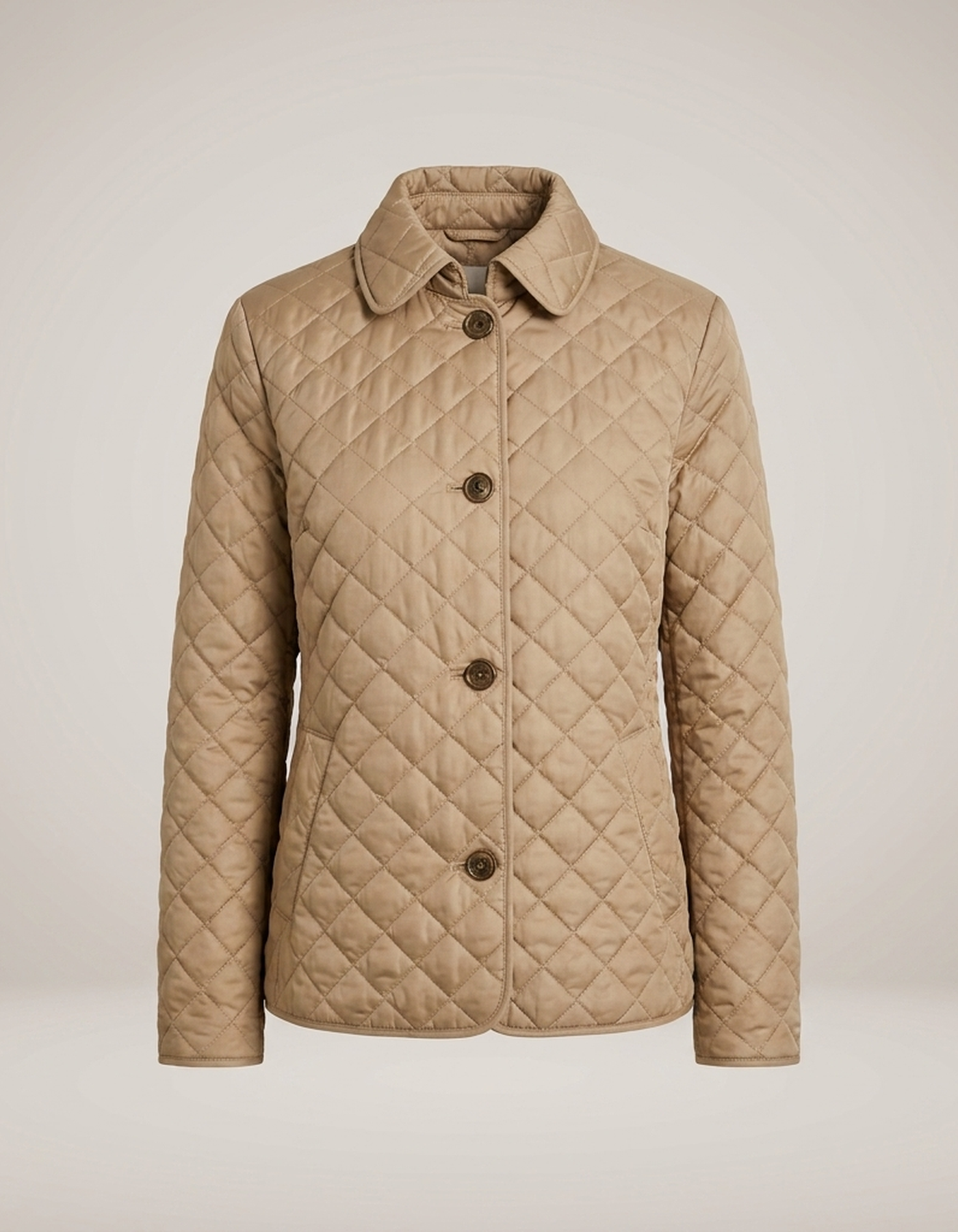 PLUXSTYLE::numise::arlisse-diamond-quilted-parka::pack-khaki
