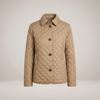 PLUXSTYLE::numise::arlisse-diamond-quilted-parka::pack-khaki