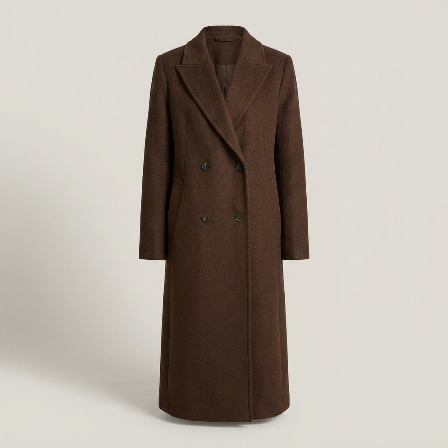 PLUXSTYLE::numise::avenza-double-breasted-parka::pack-brown