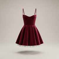 PLUXSTYLE::numise::bonnie-corset-mini-dress::pack-burgundy