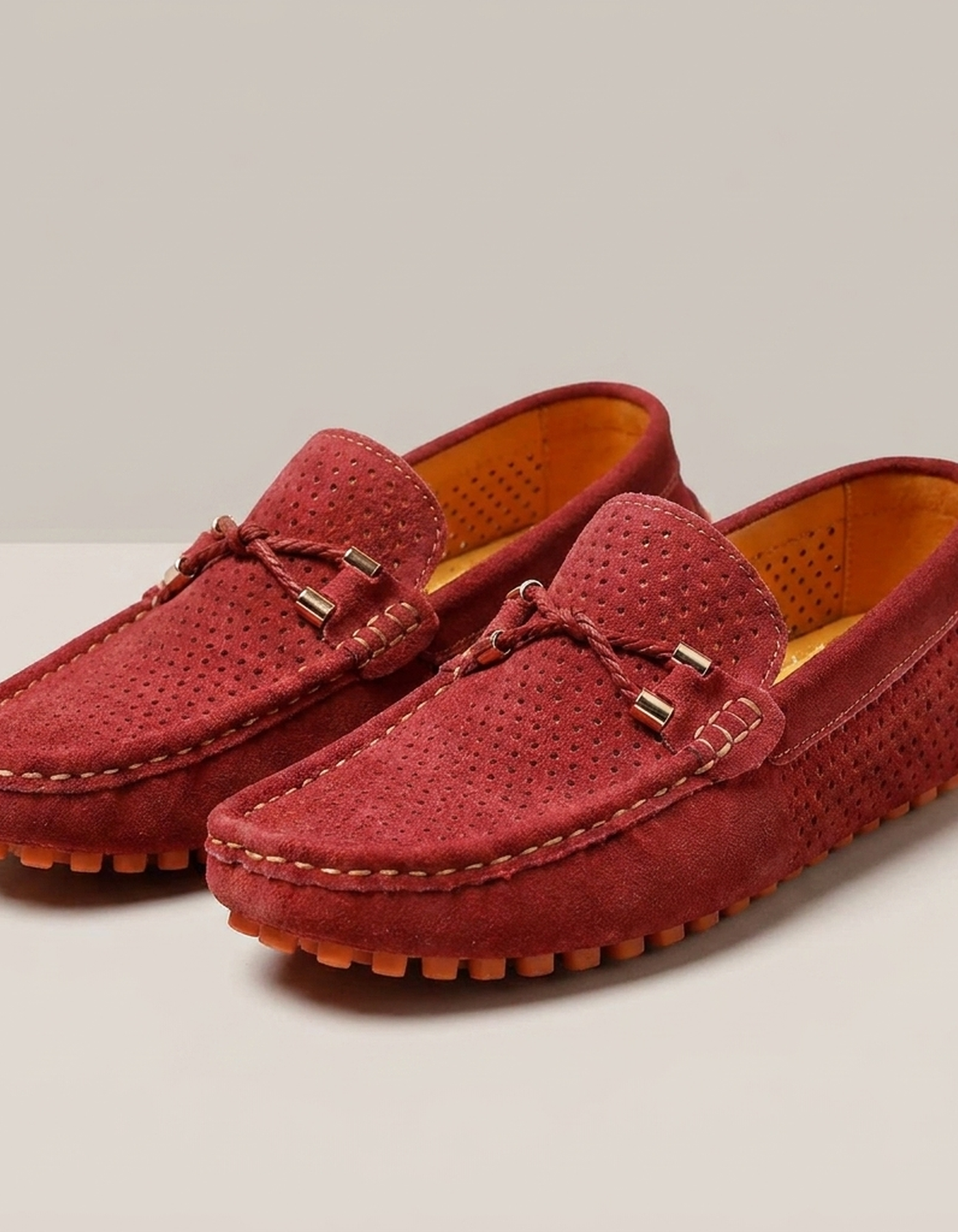 PLUXSTYLE::numise::classic-slip-on-loafers::pack-red