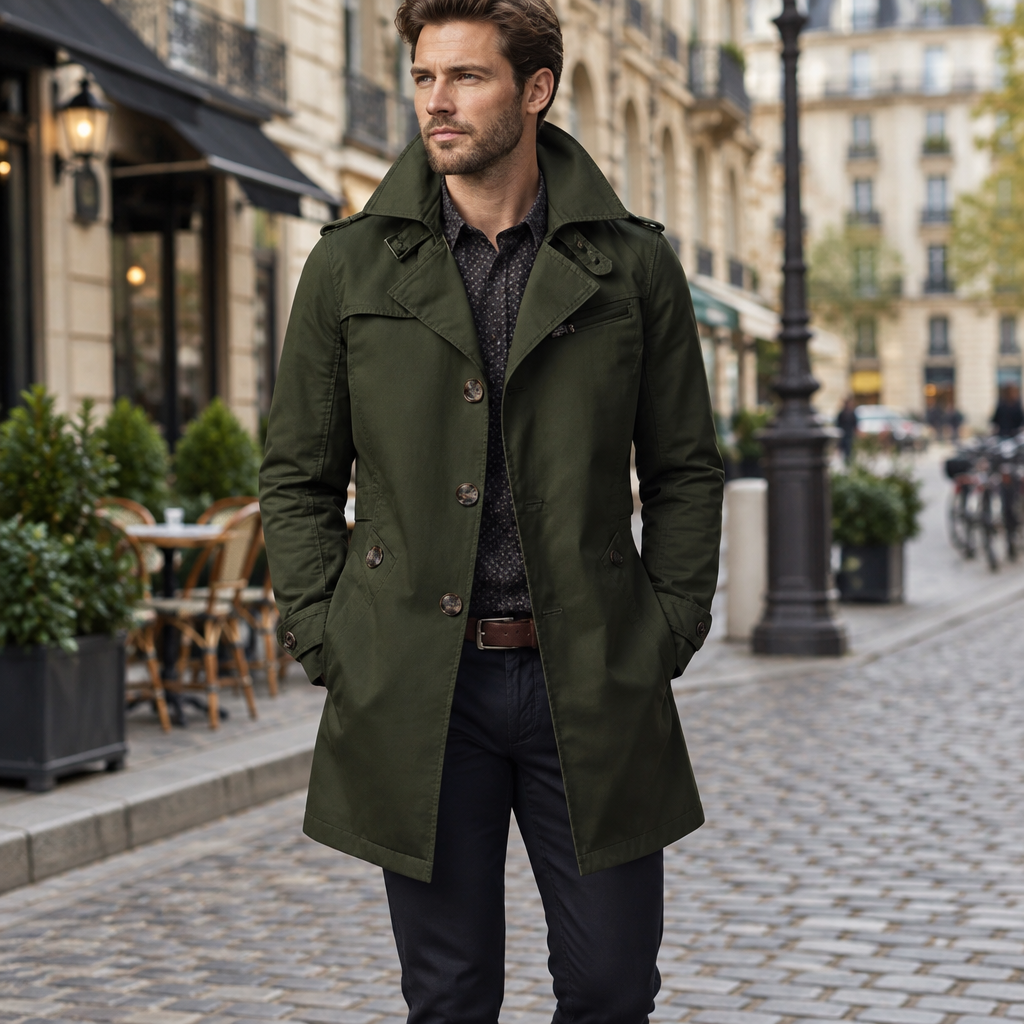 Wide Notched Lapels Coat