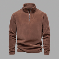 Men’s Quarter-Zip Stand Collar Pullover