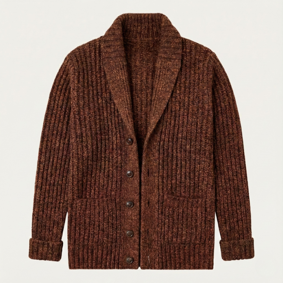 Chunky Texture Collar Cardigan