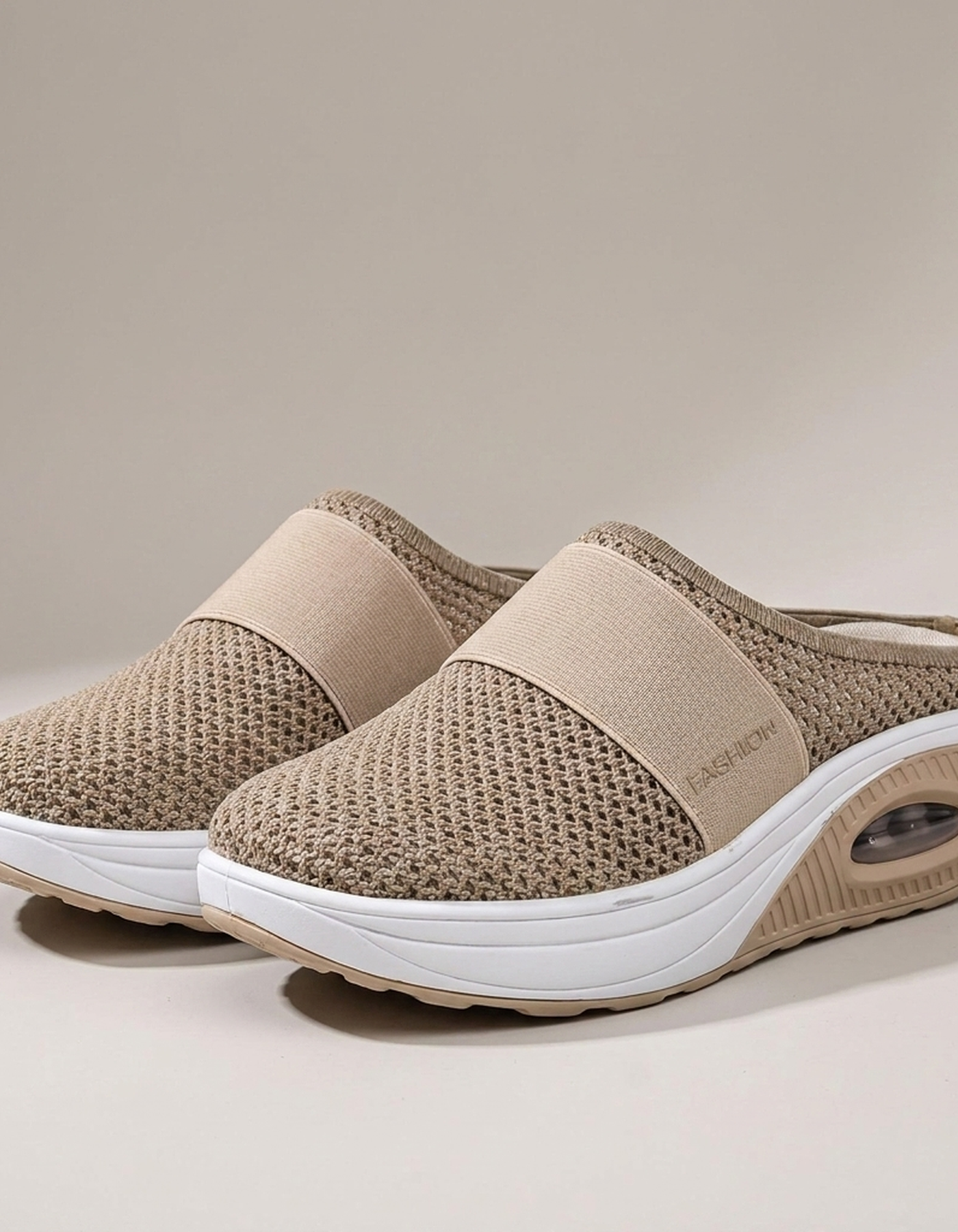 PLUXSTYLE::numise::womens-air-cushion-walking-shoes::pack-khaki