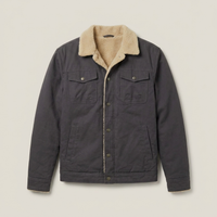 PLUXSTYLE::numise::mens-bomber-cut-parka::pack-dark-gray