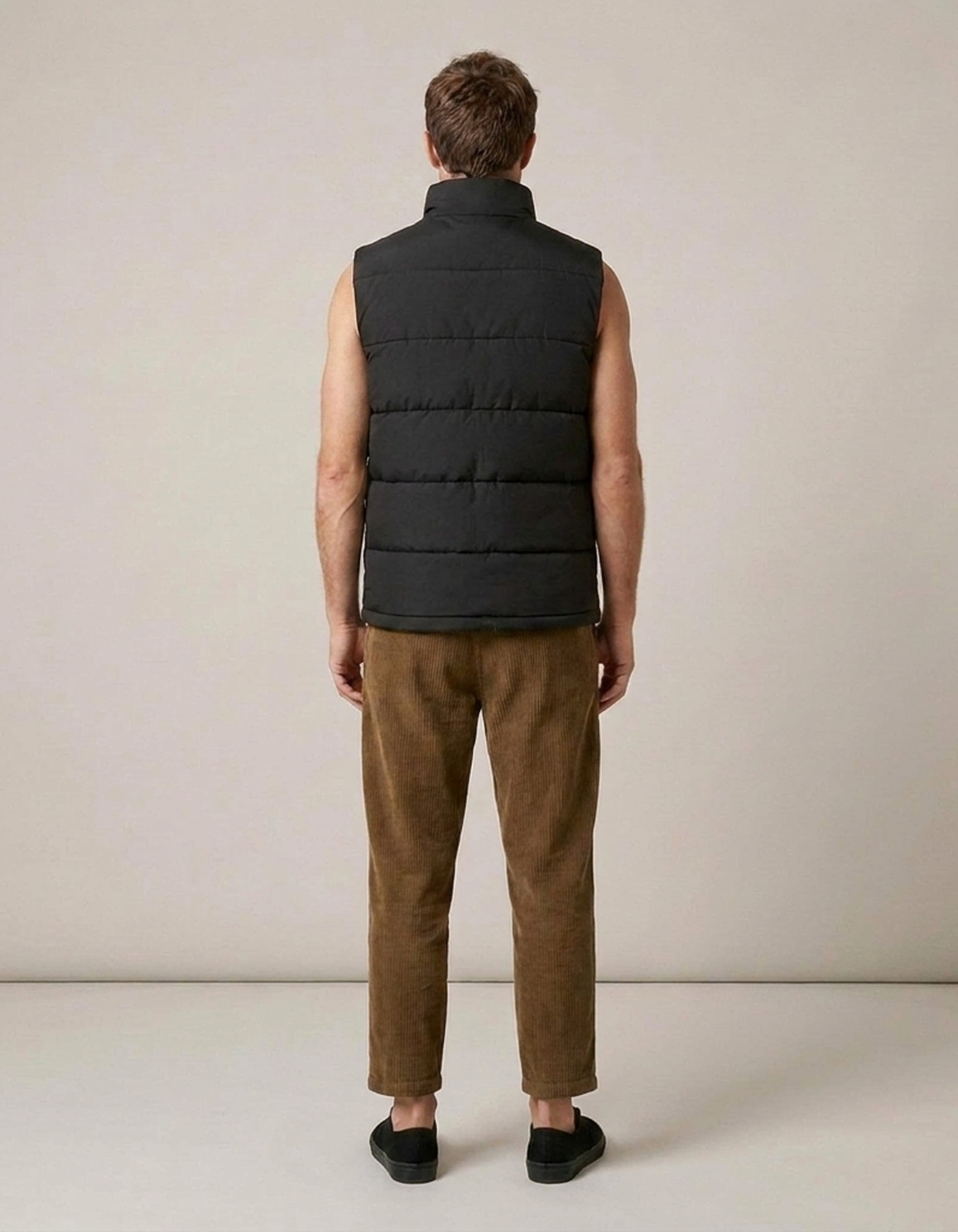 PLUXSTYLE::numise::mens-quilted-bodywarmer::back