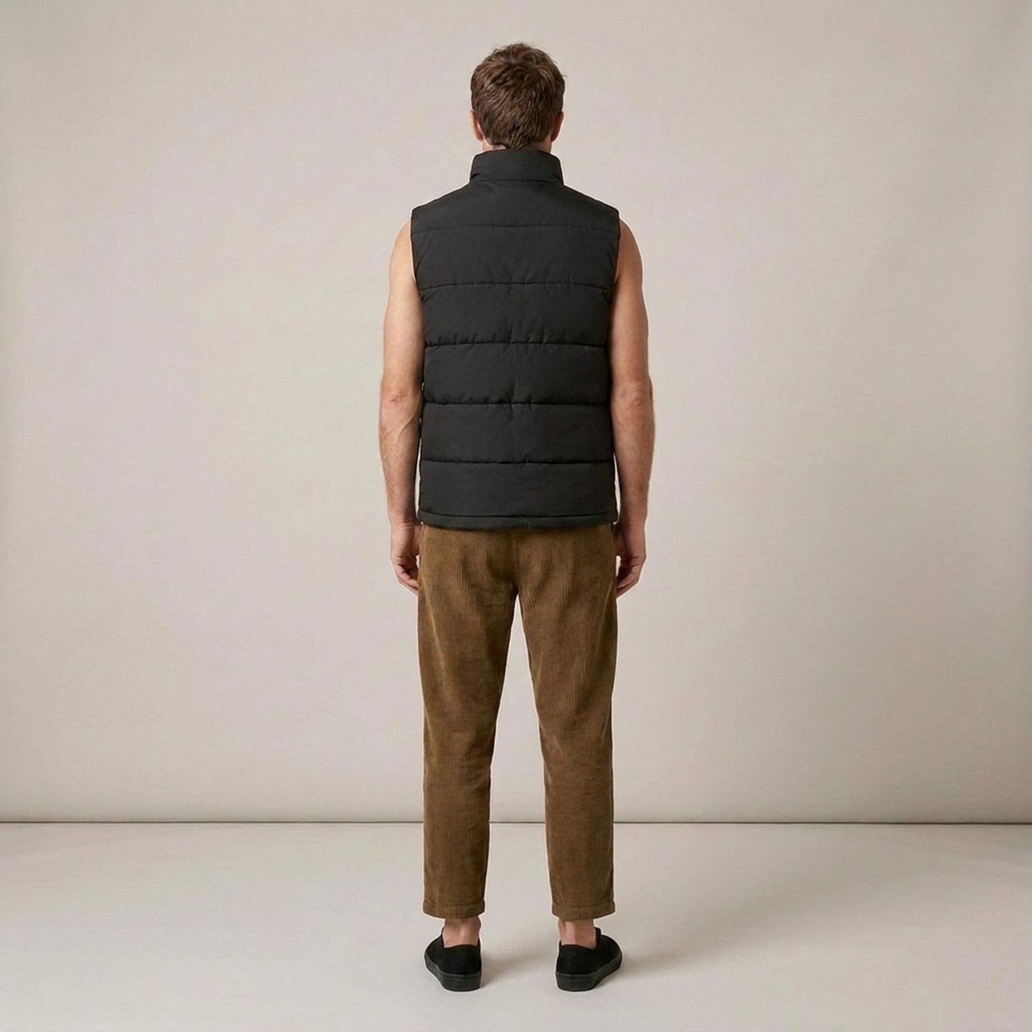 PLUXSTYLE::numise::mens-quilted-bodywarmer::back