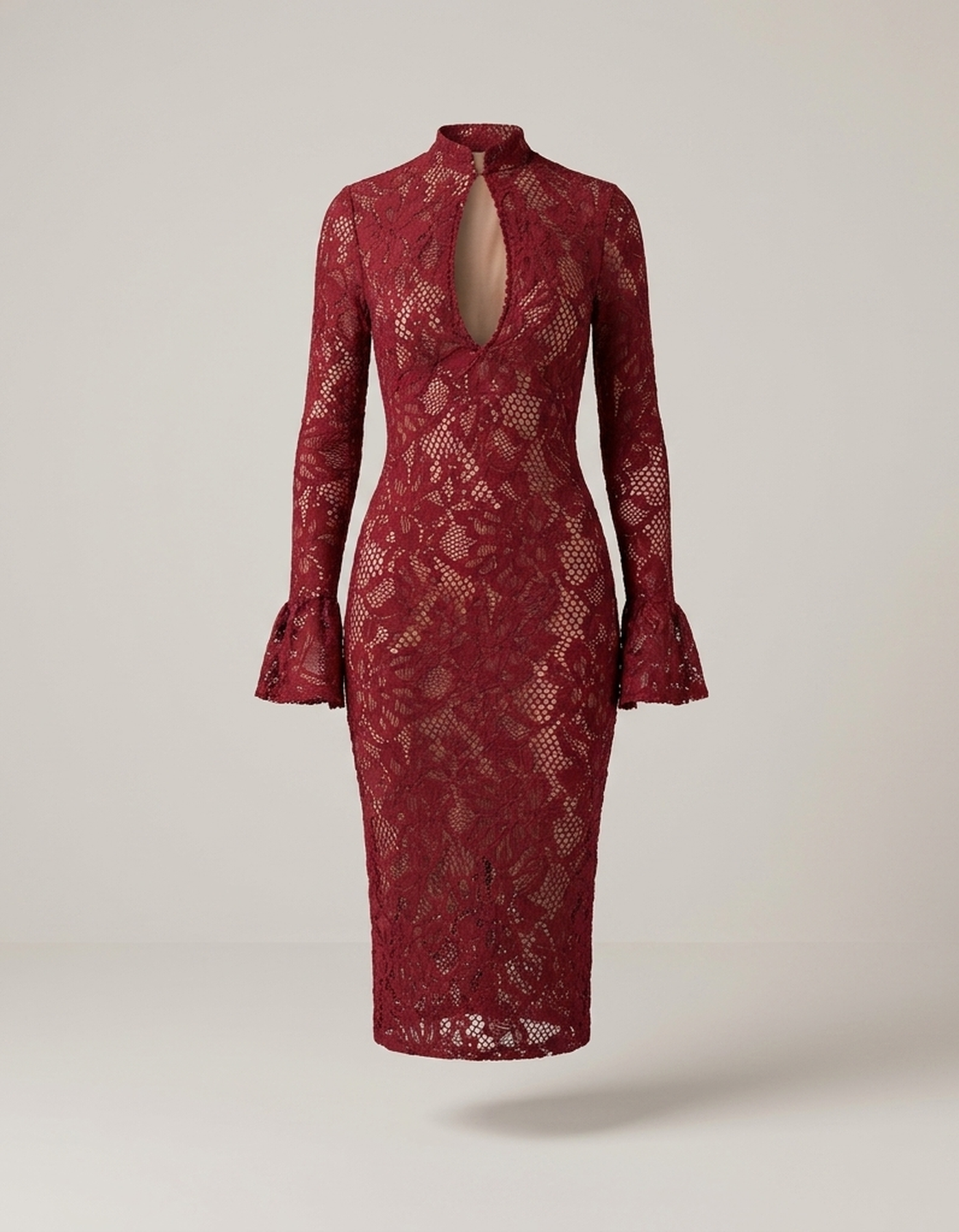 PLUXSTYLE::numise::arabella-floral-midi-dress::pack-red