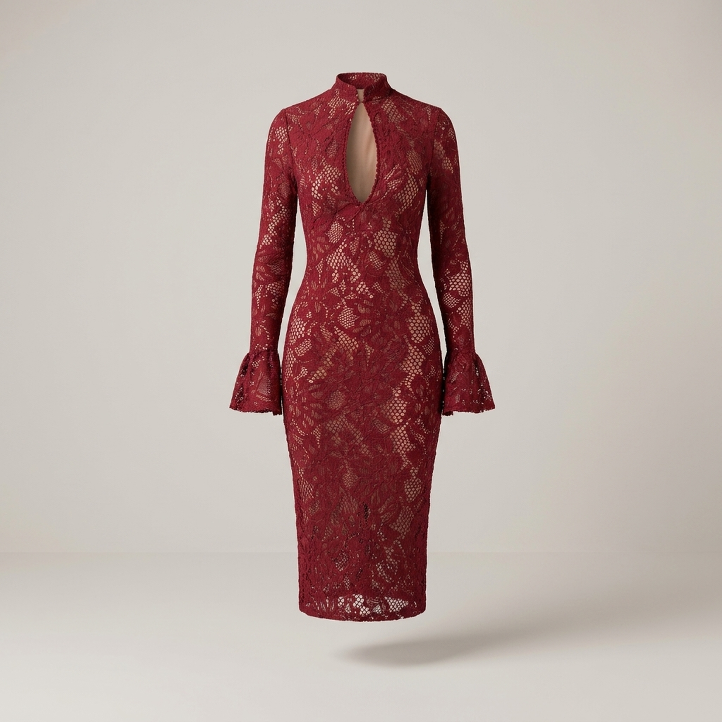 PLUXSTYLE::numise::arabella-floral-midi-dress::pack-red