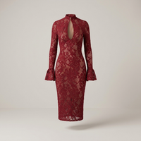 PLUXSTYLE::numise::arabella-floral-midi-dress::pack-red