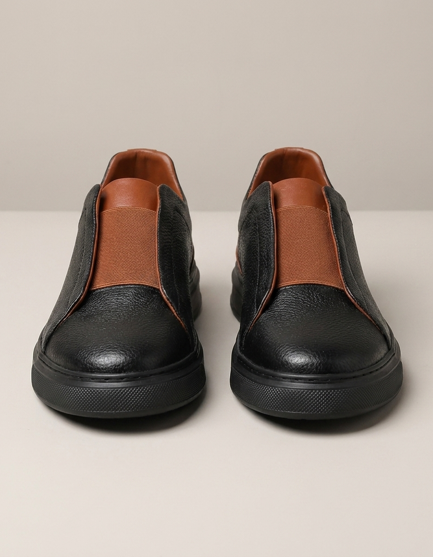 PLUXSTYLE::numise::heritage-crossover-sneakers::pack-black-and-brown