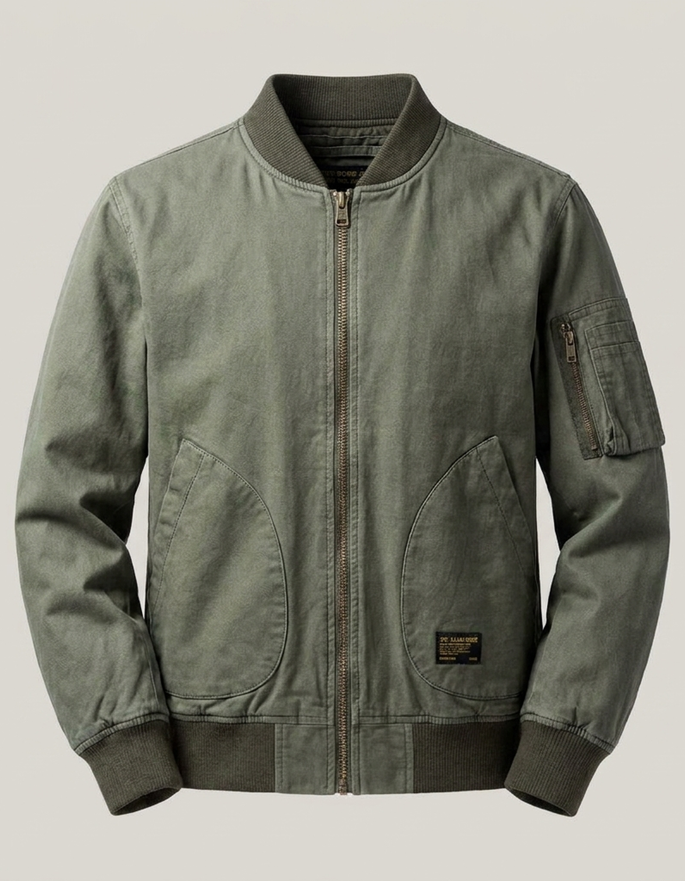 PLUXSTYLE::numise::mens-ribbed-trim-parka::pack-green