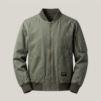 PLUXSTYLE::numise::mens-ribbed-trim-parka::pack-green