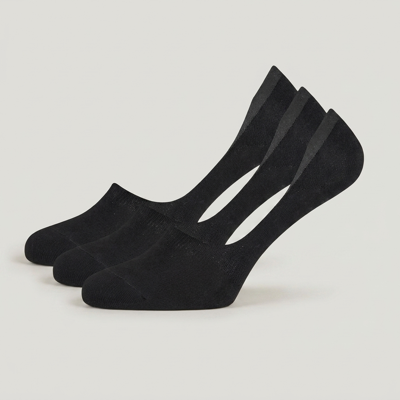 PLUXSTYLE::numise::no-show-loafer-socks-3-pack::pack-black