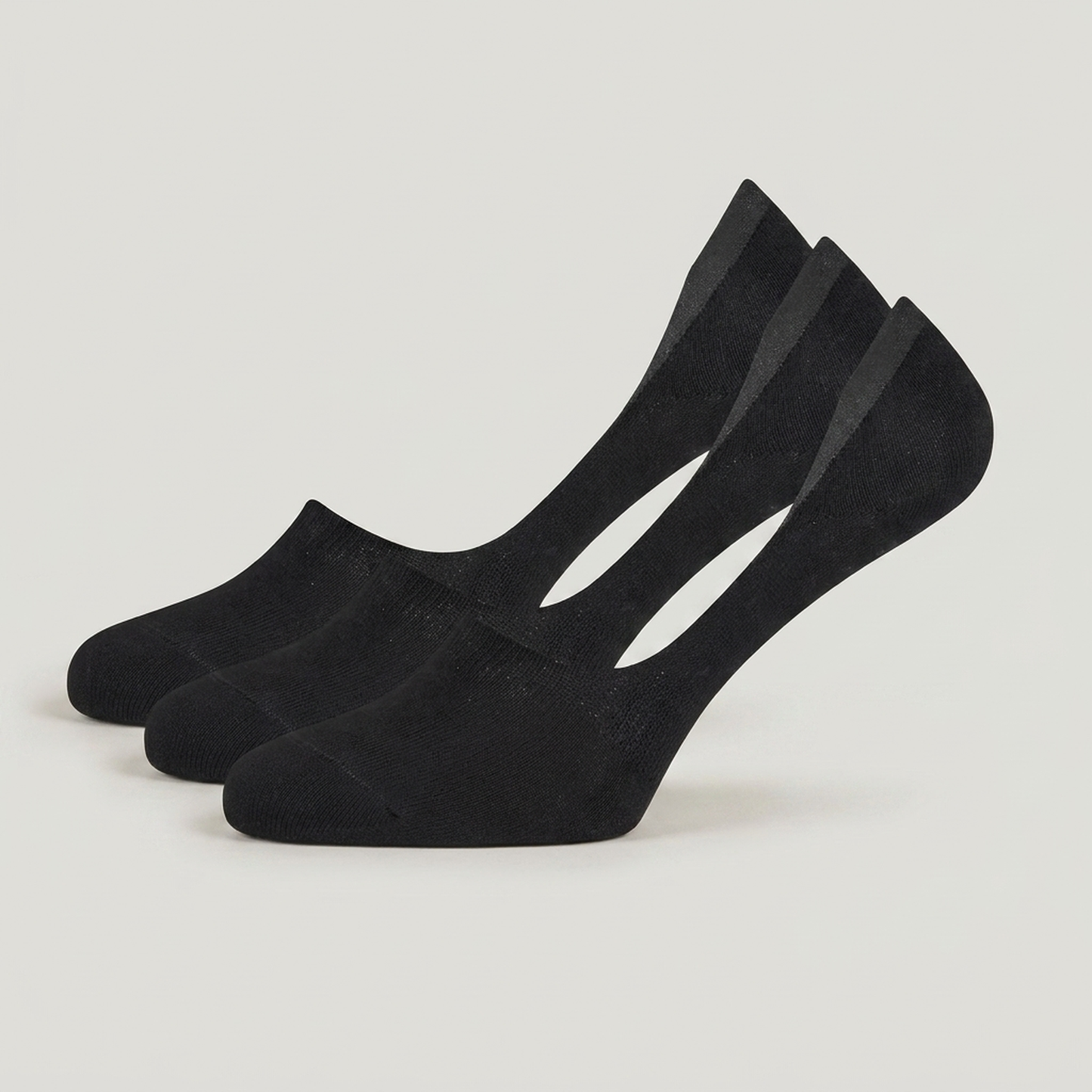 PLUXSTYLE::numise::no-show-loafer-socks-3-pack::pack-black