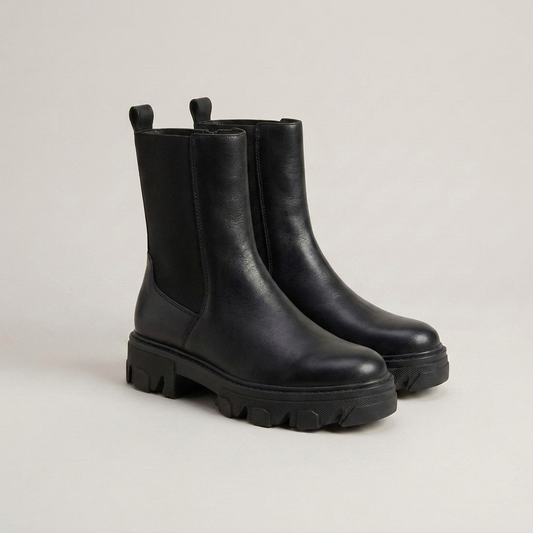 PLUXSTYLE::numise::alina-chunky-everyday-boots::closeup-detail