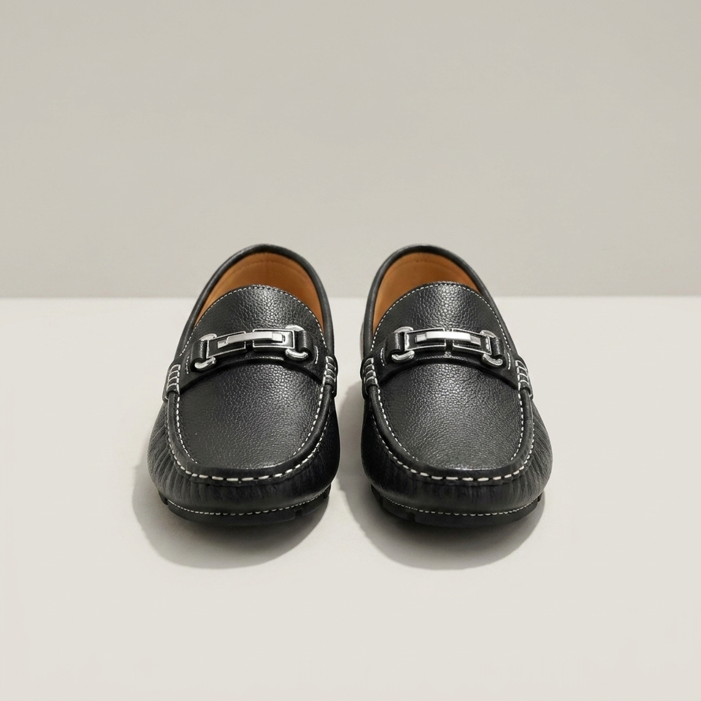 PLUXSTYLE::numise::mens-cushioned-dress-loafers::pack-black