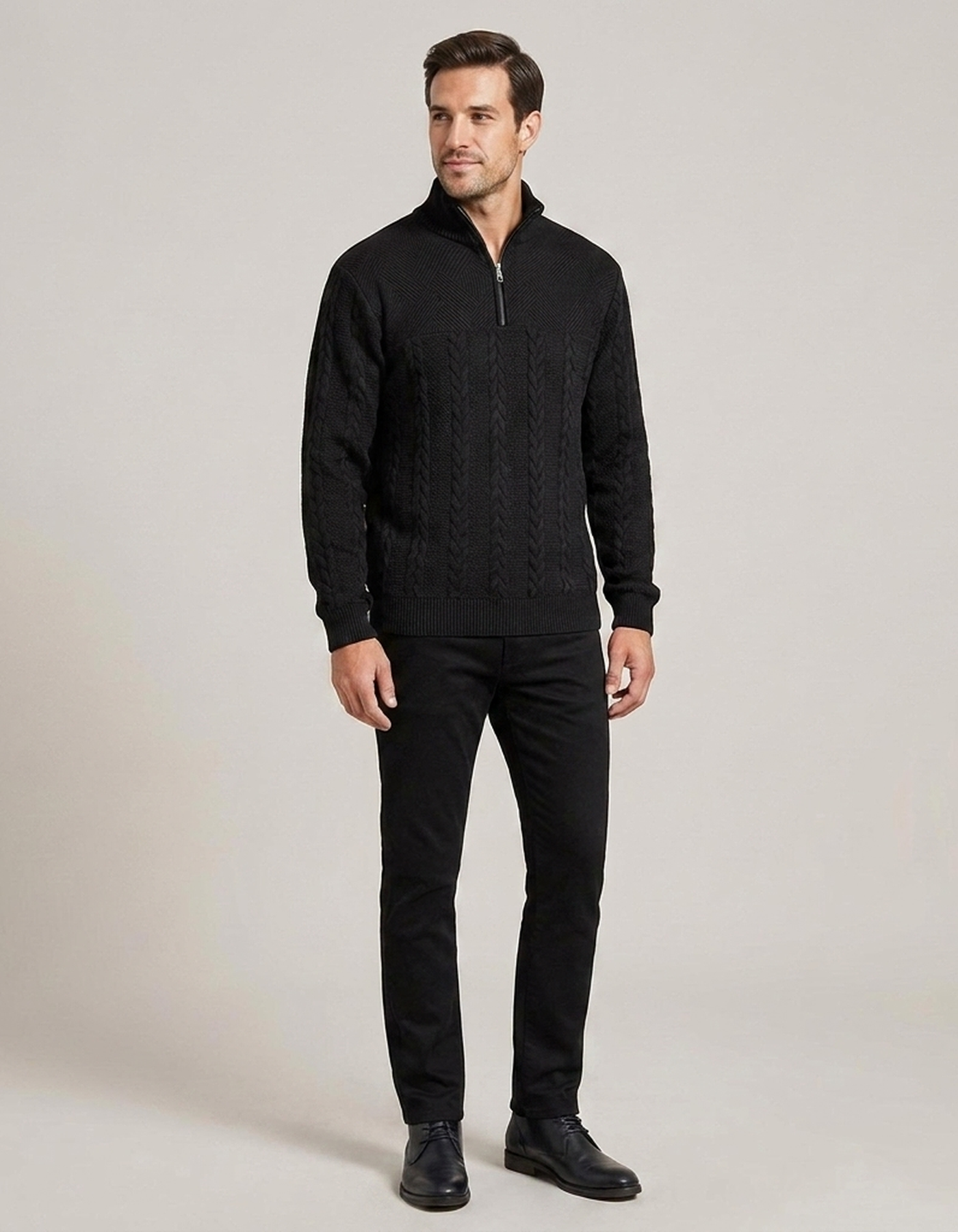 PLUXSTYLE::numise::arthur-half-zip-sweater::front