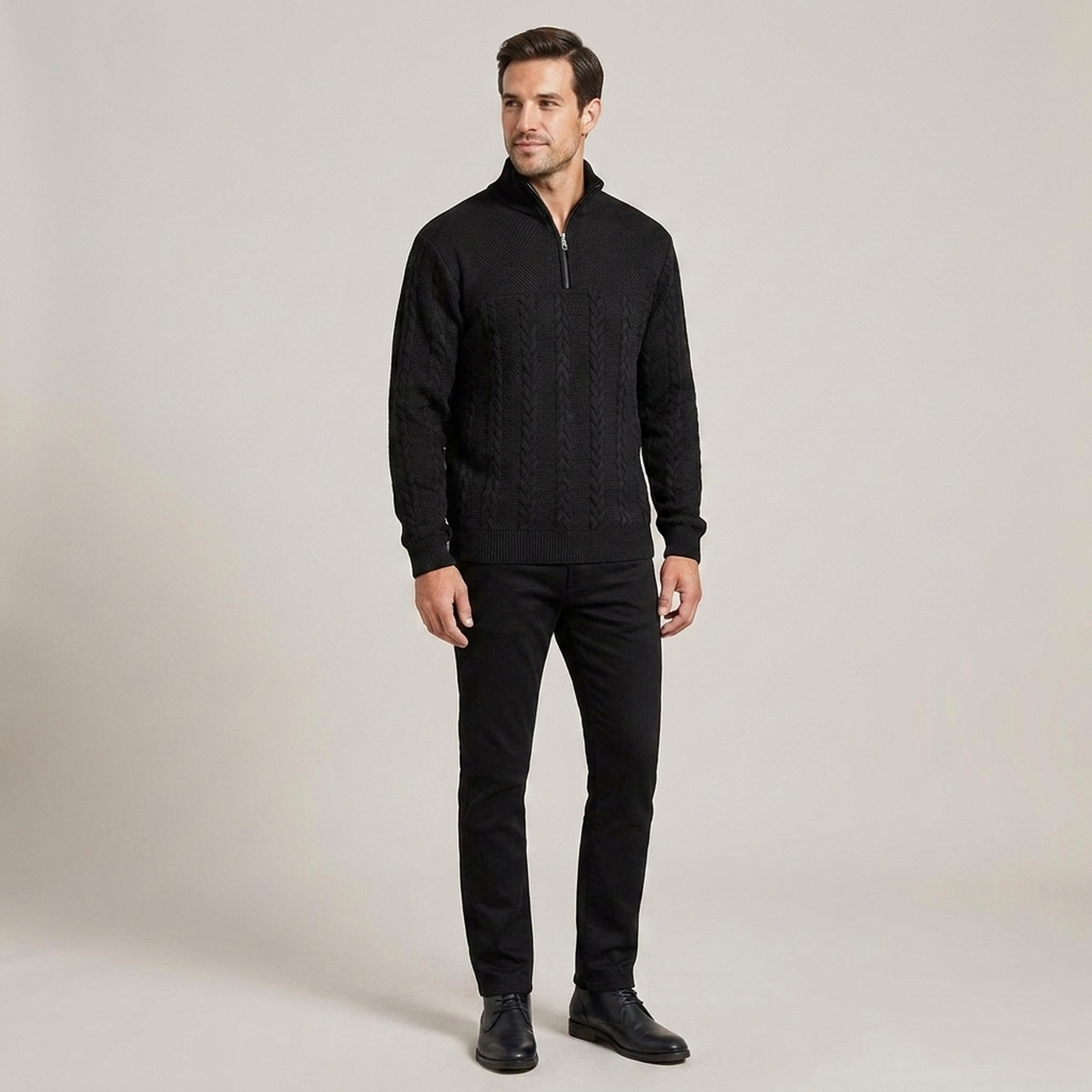 PLUXSTYLE::numise::arthur-half-zip-sweater::front