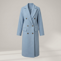 PLUXSTYLE::numise::double-breasted-tailored-parka::pack-sky-blue