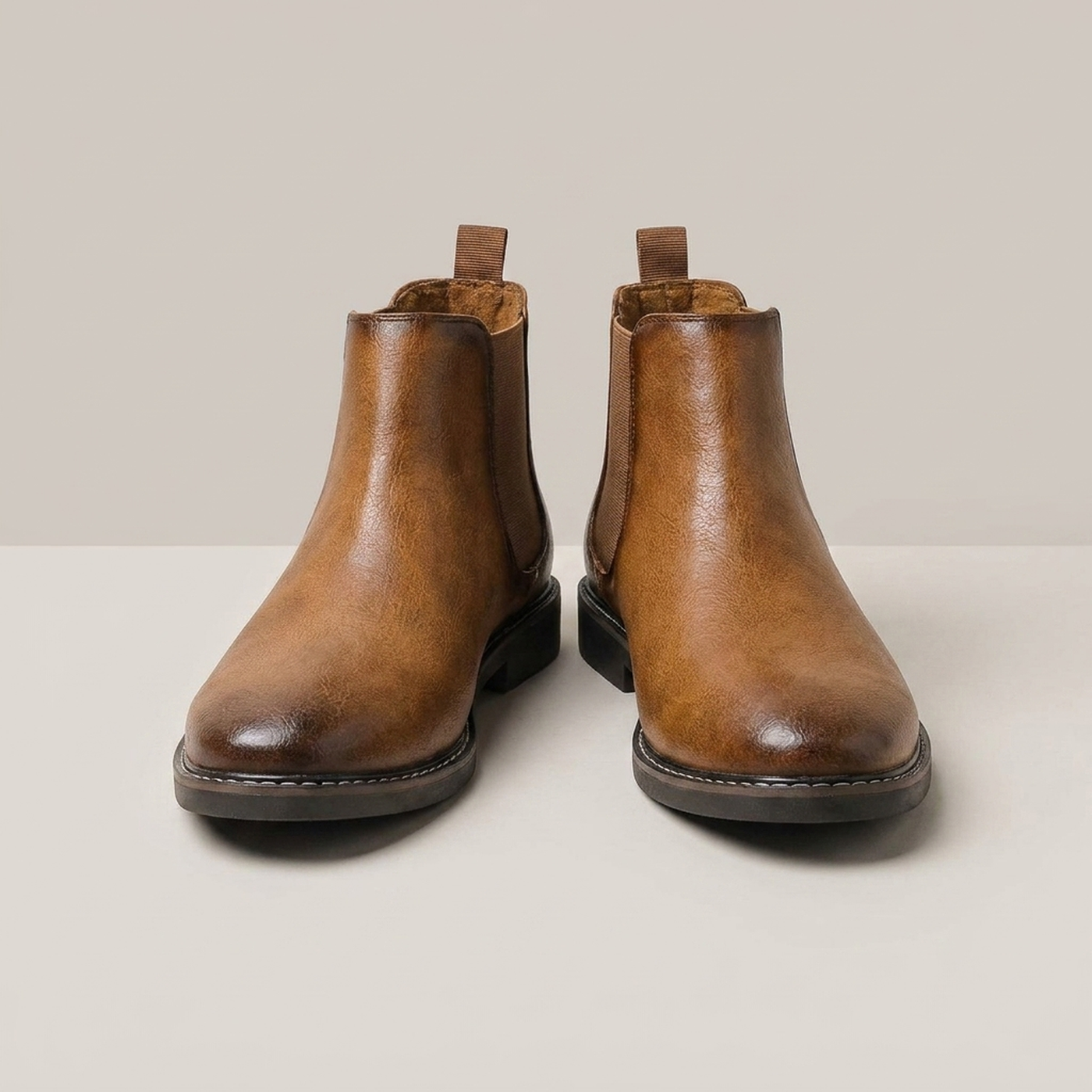 PLUXSTYLE::numise::milo-pull-on-chelsea-boots::pack-beige-brown