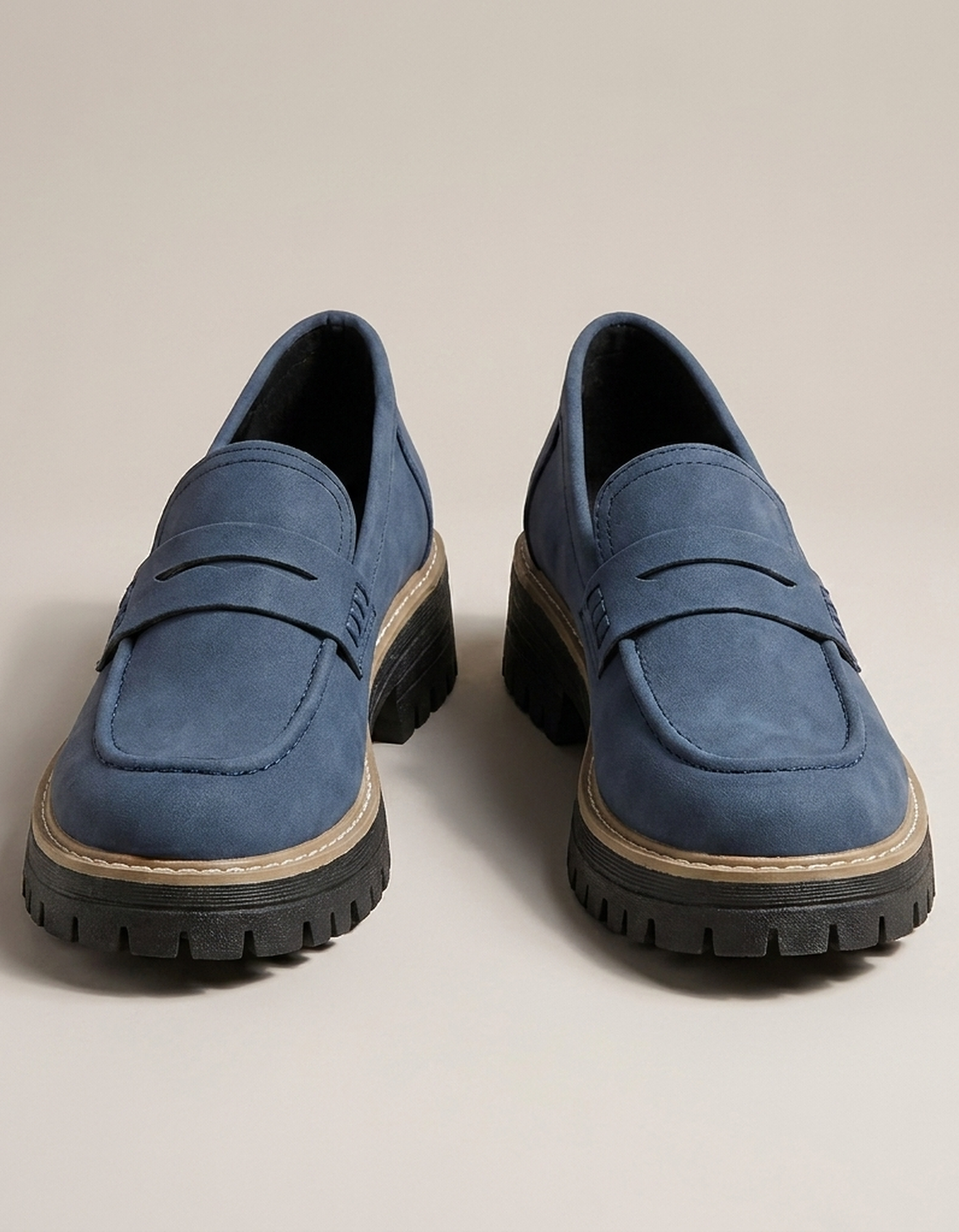 PLUXSTYLE::numise::platform-penny-loafers::pack-blue