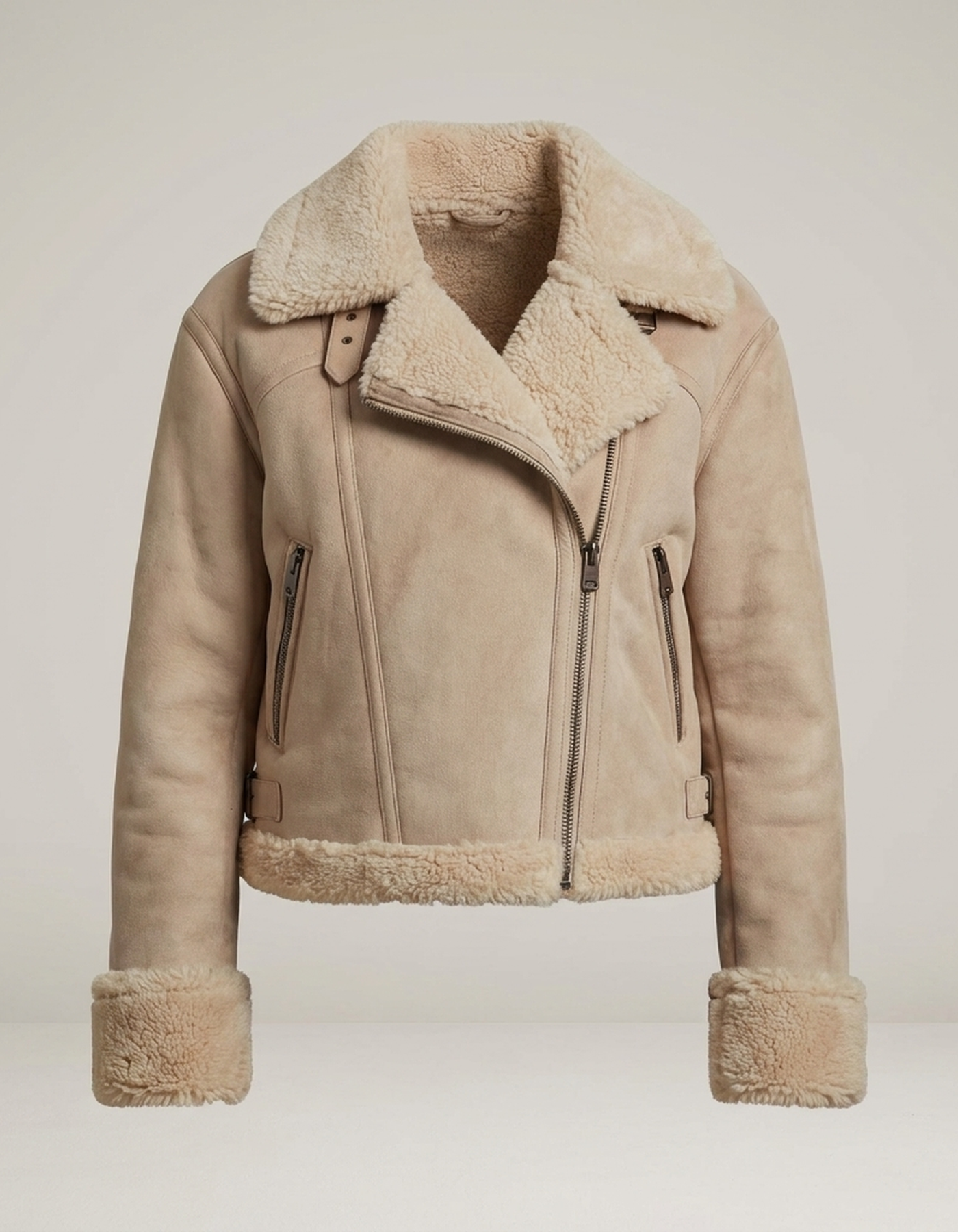 PLUXSTYLE::numise::cropped-aviator-parka::pack-apricot