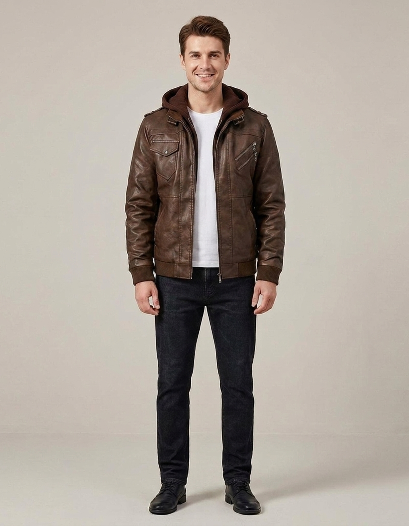PLUXSTYLE::numise::mens-tailored-biker-parka::front