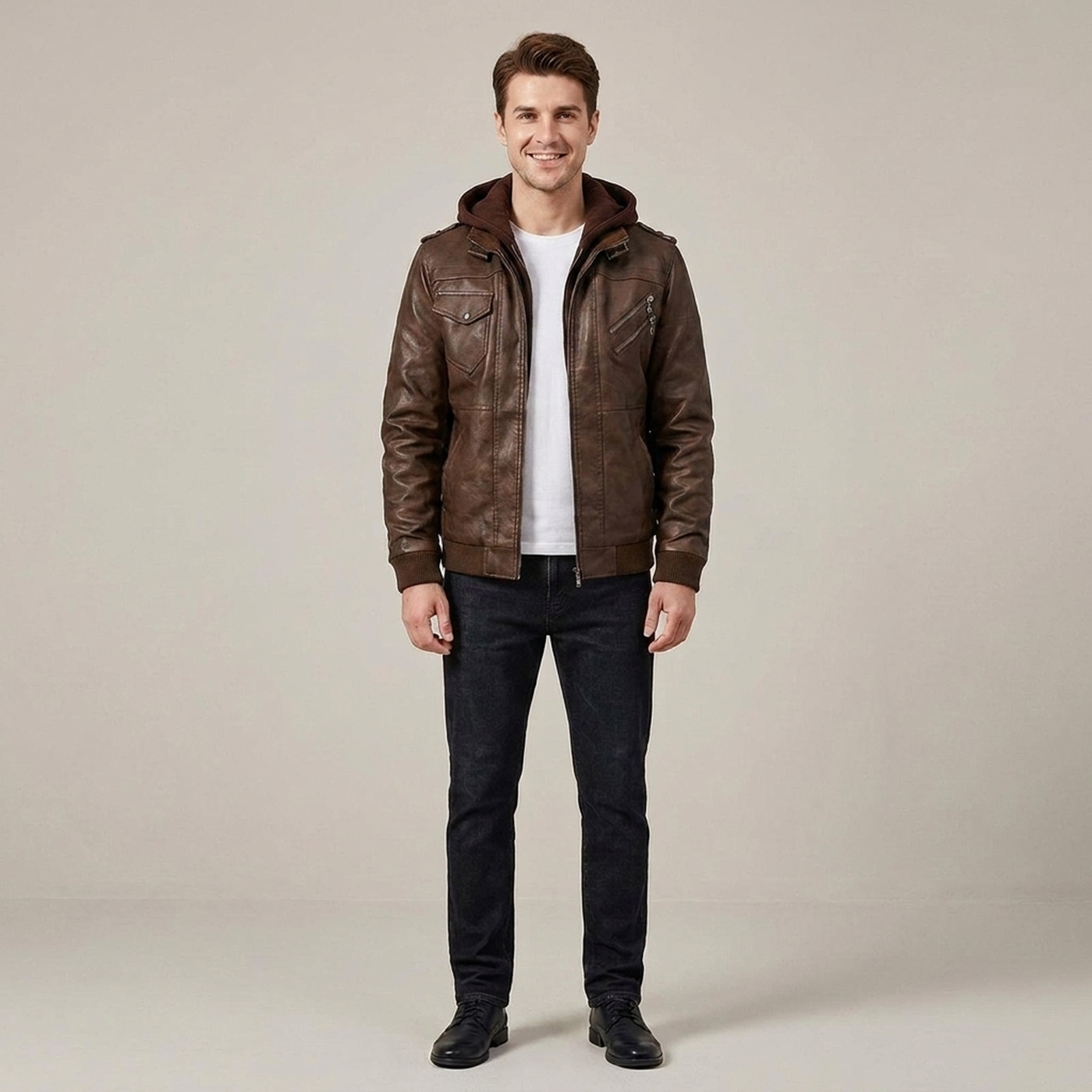 PLUXSTYLE::numise::mens-tailored-biker-parka::front