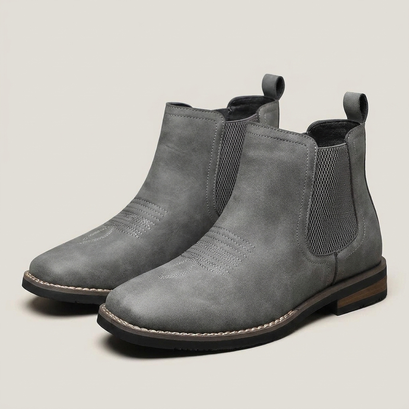 PLUXSTYLE::numise::mens-smart-casual-chelsea-boots::pack-grey