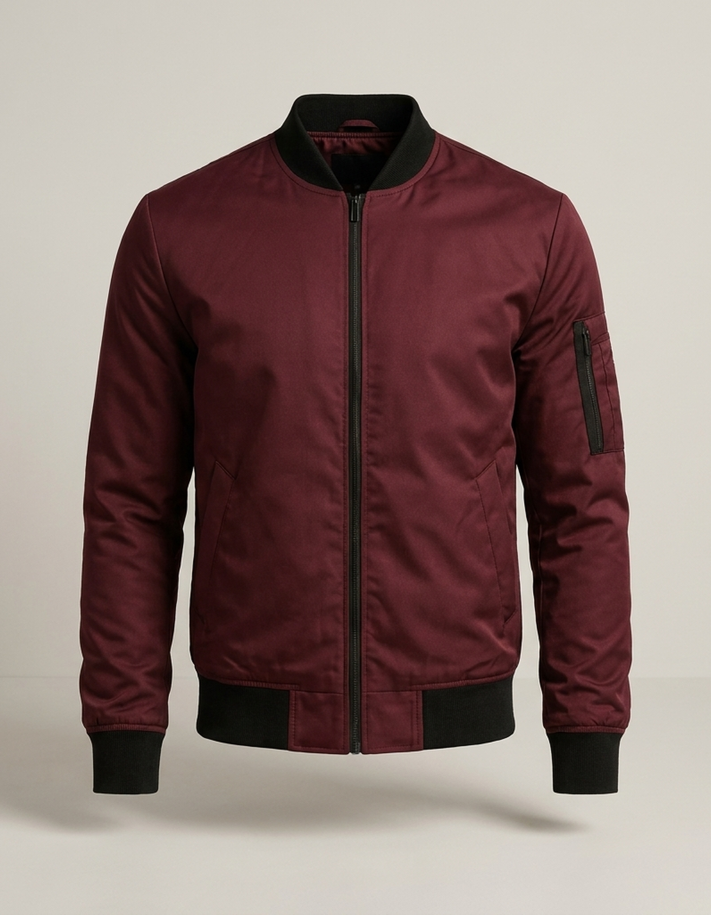 PLUXSTYLE::numise::mens-classic-bomber-jacket::pack-burgundy