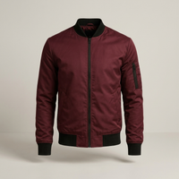 PLUXSTYLE::numise::mens-classic-bomber-jacket::pack-burgundy