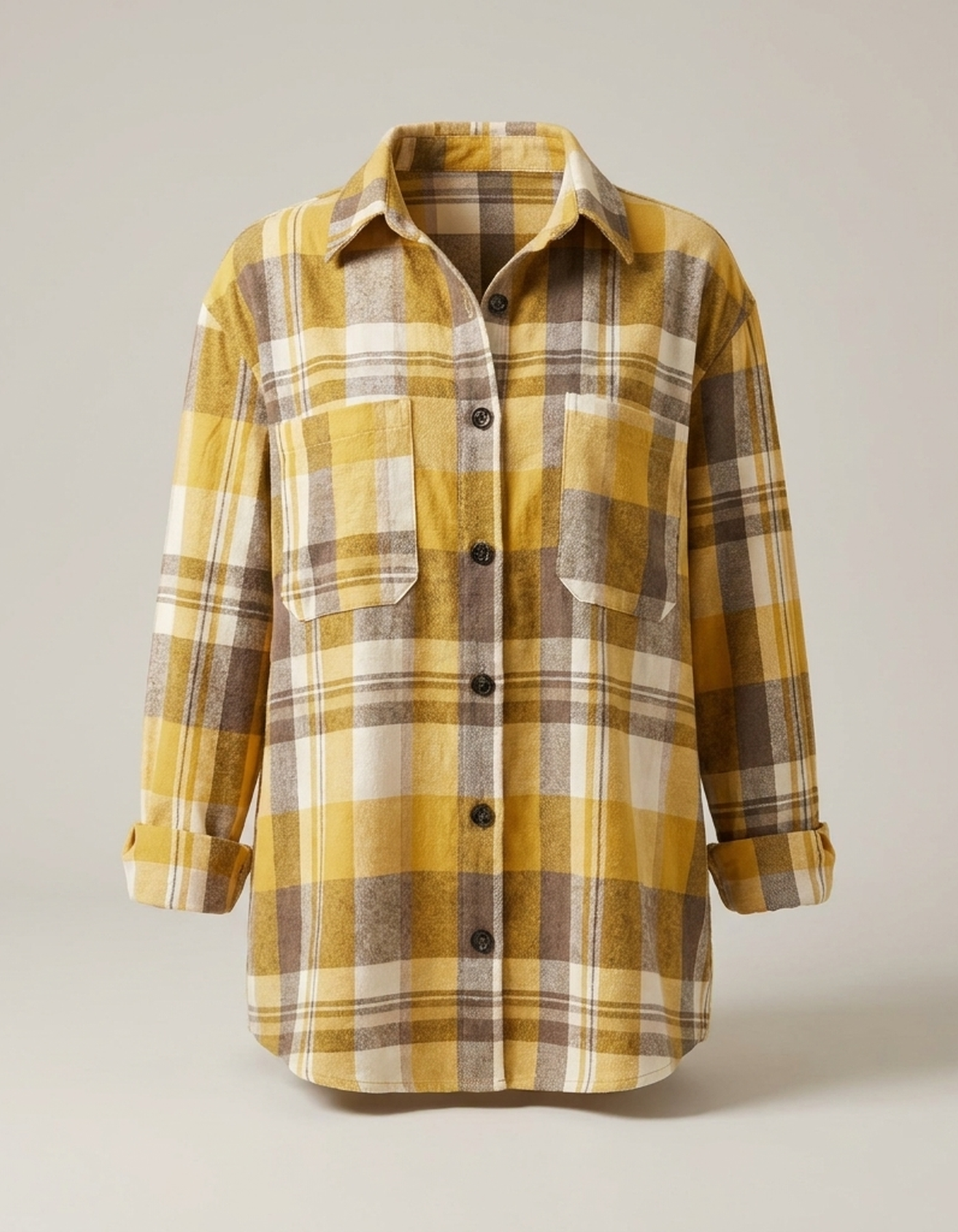 PLUXSTYLE::numise::mia-oversized-plaid-cardigan-top::pack-yellow
