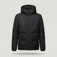 PLUXSTYLE::numise::mens-water-repellent-tailored-parka::pack-black