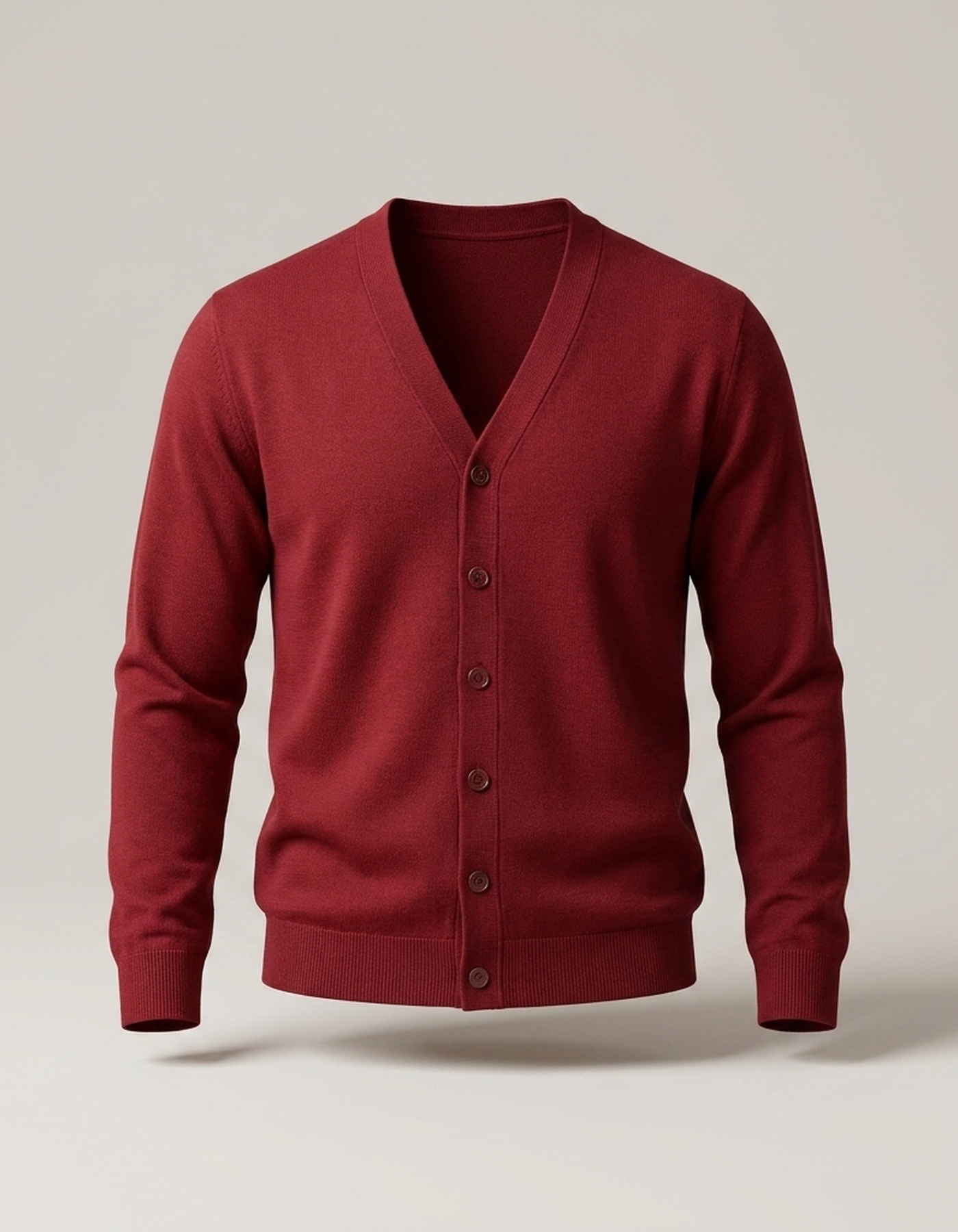 PLUXSTYLE::numise::mens-everyday-v-neck-cardigan::pack-red